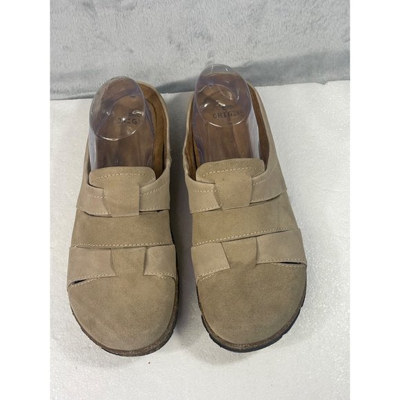 Earth Origins Shoes Women's US 10 Ellery Wheat Suede woven clogs. - Picture 6 of 16